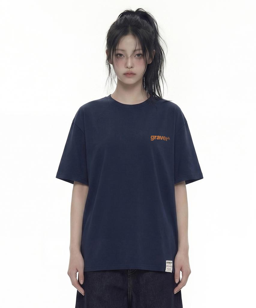 GRAVER [Unisex] Rib Short Sleeve T-Shirt_4 Colors