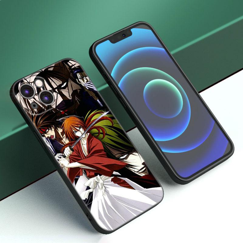 Чехол для телефона Rurouni Kenshin Anime для Apple iPhone 12 13 Mini 11 14 15 Pro Max 7 8 Plus X XR XS SE 2020 2022 черный силиконовый чехол