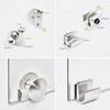 No Perforation Stainless Steel Glass Door Handle / Clamp / Clip for Office Glass Door