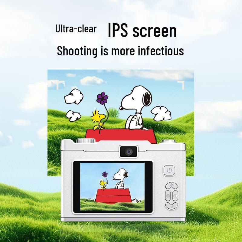 SNOOPY Высокоразрешающая камера с двойной линзой и видеозаписью с ретро-фильтром