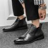 Fashion Fashion Men's British Style Slip-on Leather Boots Leather Chelsea Boots High Quality Handmade Business Casual Dress Ankle Shoes
