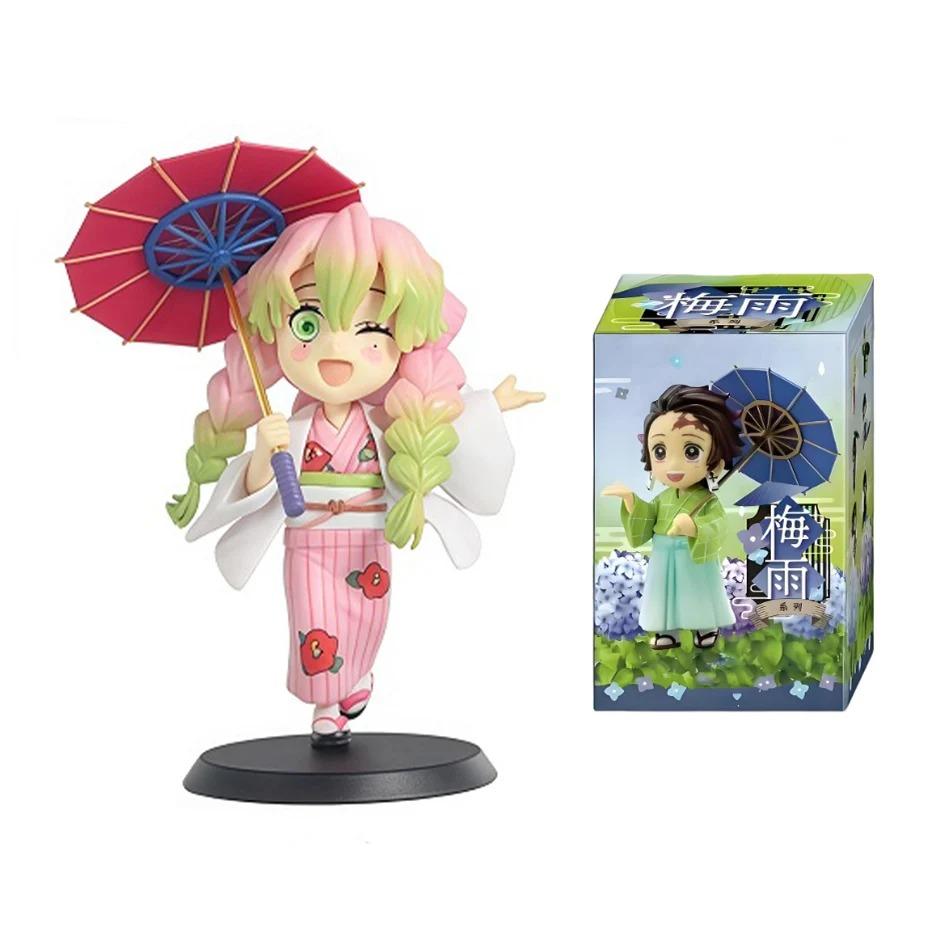 2026 Anime Demon Slayer Spring Plum Rain Series  Figure Blind Box Tanjiro Kamado Nezuko Action Model Set Toys Ornament Surprise