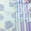 6 шт. гелевая ручка Kawaii Rose Smooth Writing, креативная, быстросохнущая, нажимающаяся, нейтральная ручка, эстетические канцелярские принадлежности для офиса