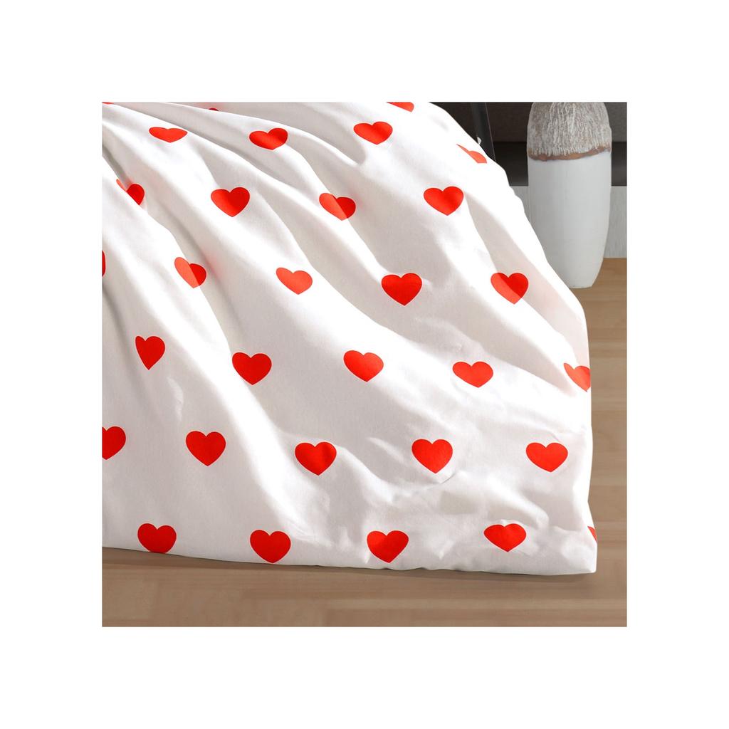 Heart Patterned Double Bed Duvet Set