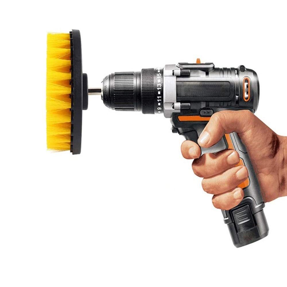 1Pcs Blue Yellow Cleaning Brush Nylon Power Scrubber Brush  Upholstery Sofa Wooden Furniture