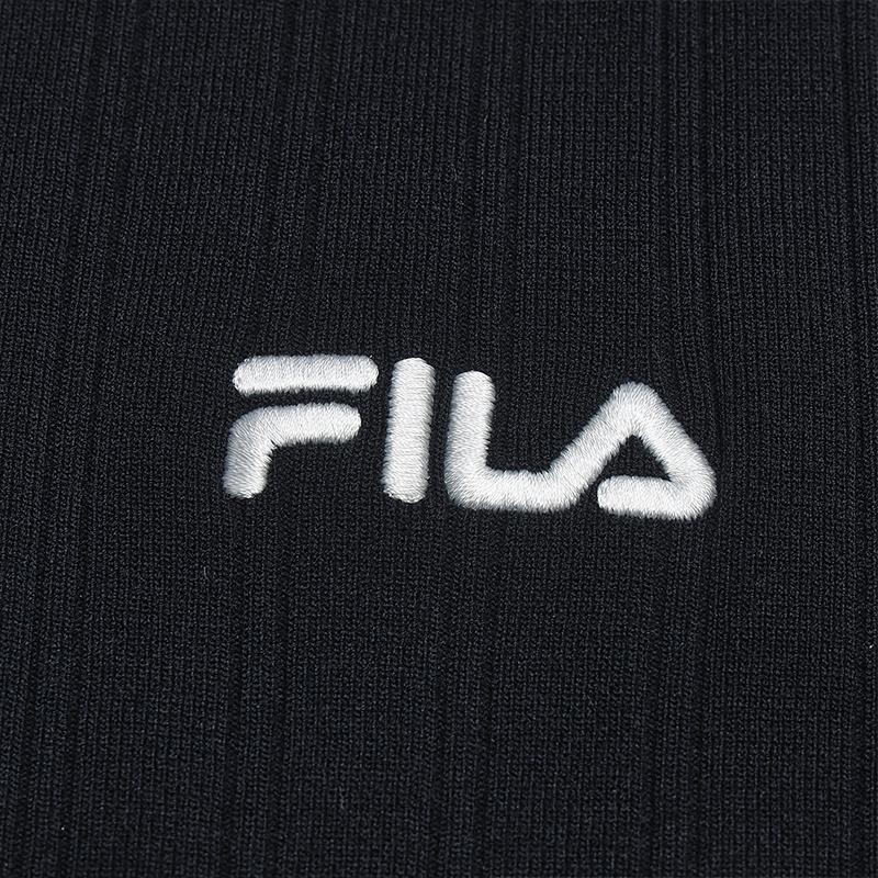 Fila Мода с наследием Простой Классический Ретро Повседневный Элегантный Расслабленный Универсальный Удобный Платье средней длины с коротким рукавом облегающее Женские платья F51W628302FNV