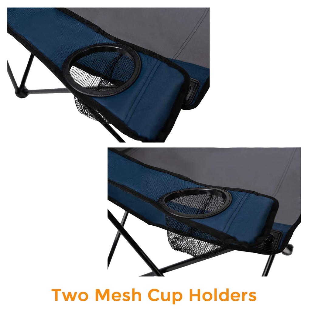 Японский стул для кемпинга Pacific Pass с сумкой для напитков Quad Chair M [подлинный импорт] держатель/хранилище синий/серый