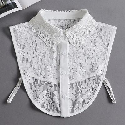 Women Lace Embroidery Lace Detachable Lapel Fake Collar Shirt  False Collar Woman Removable False Blouse Nep Kraagie
