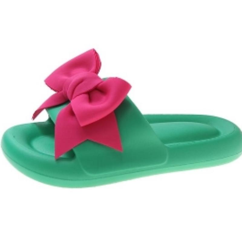 Распродажа женской обуви 2024 года, новые летние женские тапочки для отдыха на открытом воздухе, разноцветные, с открытым носком и бабочкой, легкие повседневные тапочки для женщин