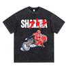 Japanese Anime Akira Washed Vintage T Shirt Science Fiction Cartoon Movie Shotaro Kaneda T-shirt Men Daily Wear Cool Top
