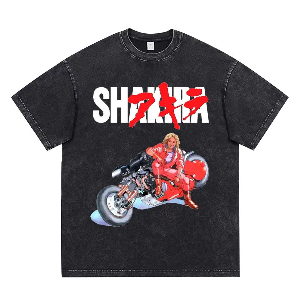 Japanese Anime Akira Vintage Tshirt Unisex Unisex Cotton Casual Oversized Unisex Couples Streetwear Trendy Y2k Short Sleeves Classic