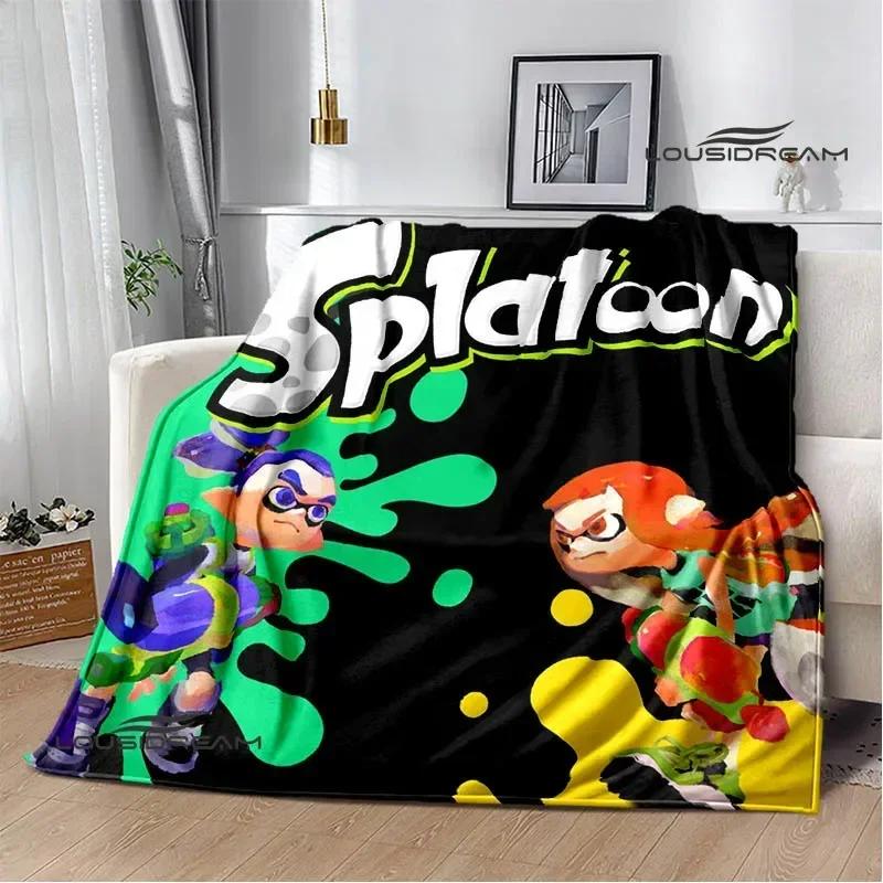 3D мультяшная игра Splatoon С принтом одеяло Фланелевое Теплые одеяла Мягкое и удобное одеяло постельное белье покрывало на кровать Подарок на день рождения