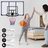 Wall-mounted basketball hoop, backboard and rim, 112cm x 72cm, shatterproof backboard, indoor/outdoor