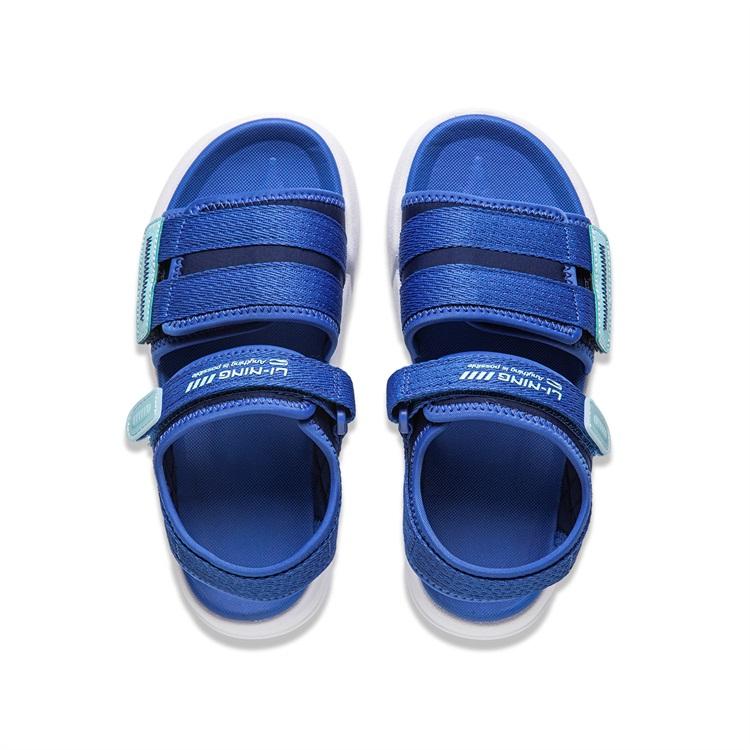 Li Ning Удобные дышащие детские сандалии Детские сандалии Синие YKUU038-5
