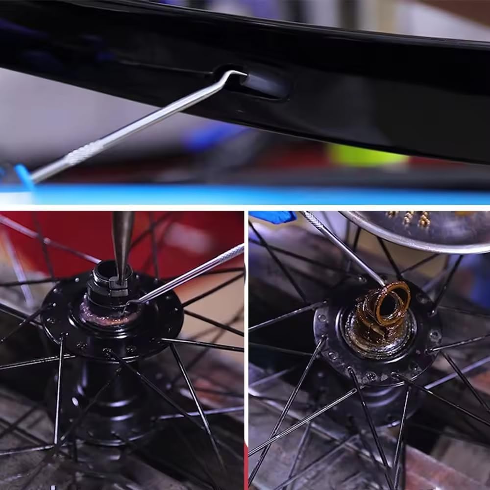 Pick Up Tool Pick Tool Precision Hook Set of 4 Seal Tool O Ring Universal Spanner (Blue)