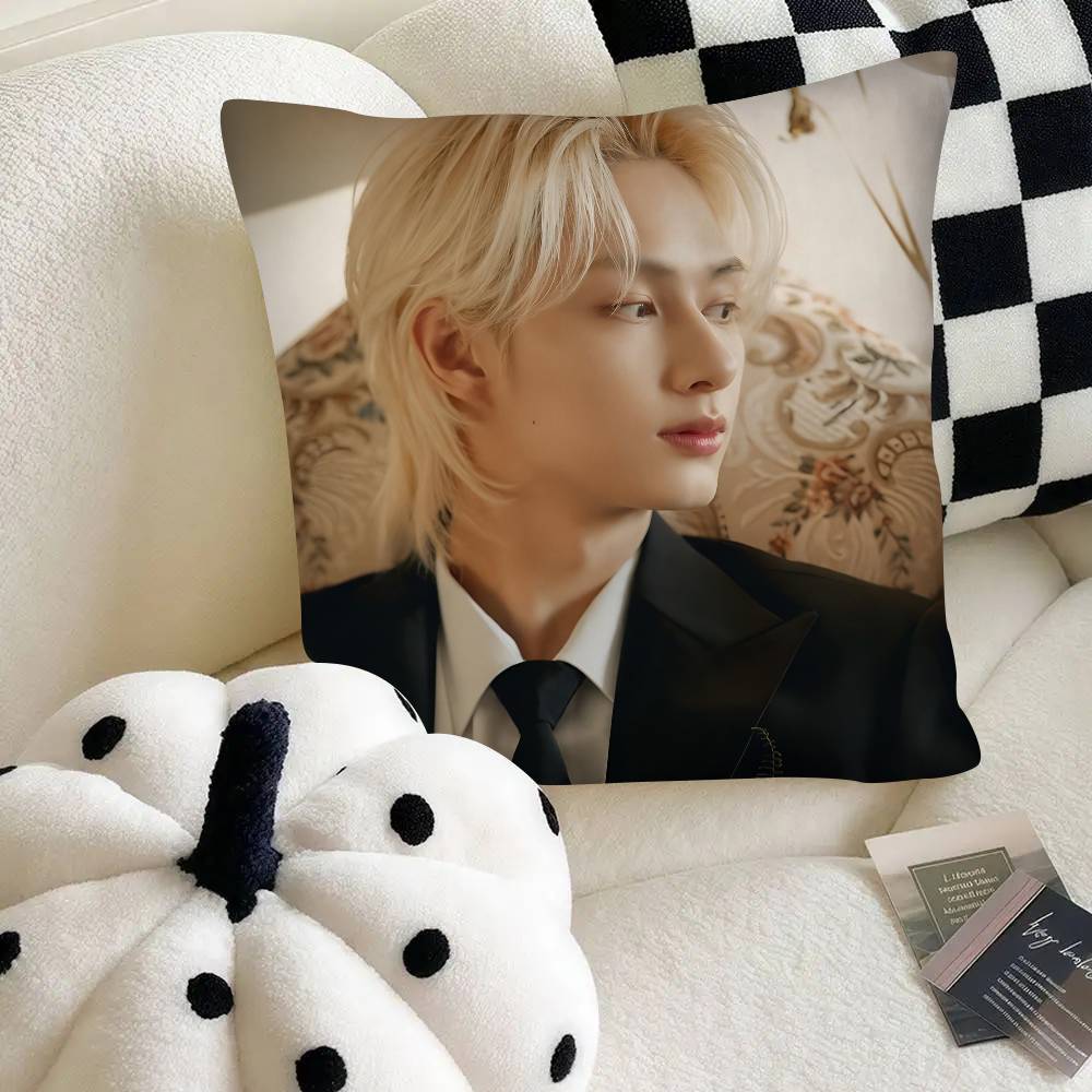 Чехол для подушки Kpop Junhui Wen Квадратная подушка Спальня Диван Подушка для отдыха и комфорта Автомобиль Домашний декор