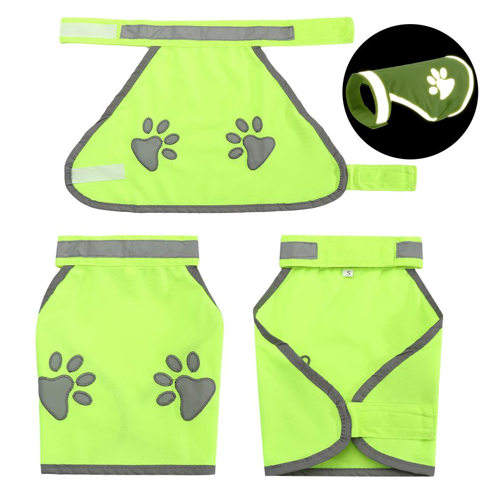 Ventilate Cozy Dog paw Fluorescent Pet Safety Vest Dog Jacket Pet Hi Vis Coat Pet Reflective Vest