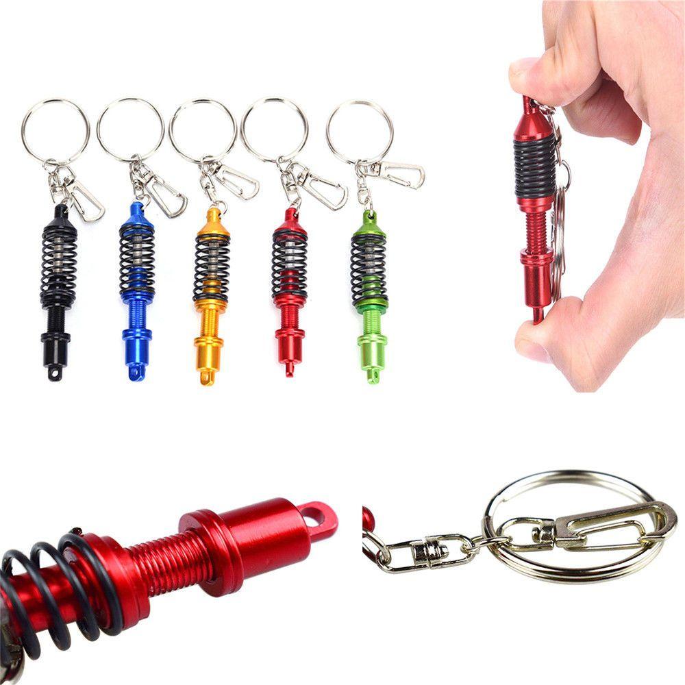 Gift Shock Absorber Alloy Keychain Keyring Adjustable Coilover Spring Key Ring