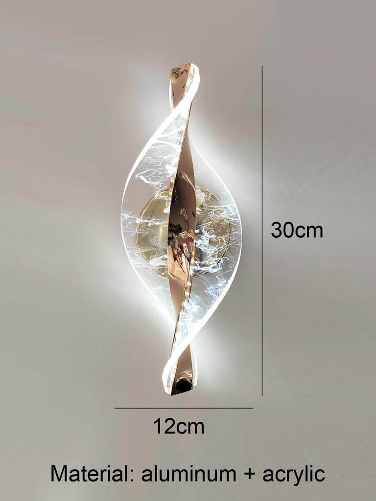Luxury LED Modern Acrylic Gold/Black Wall Sconce,Hallways,Bedroom Night light,Outdoor Interior Lighting Wall Lamp Home Decor