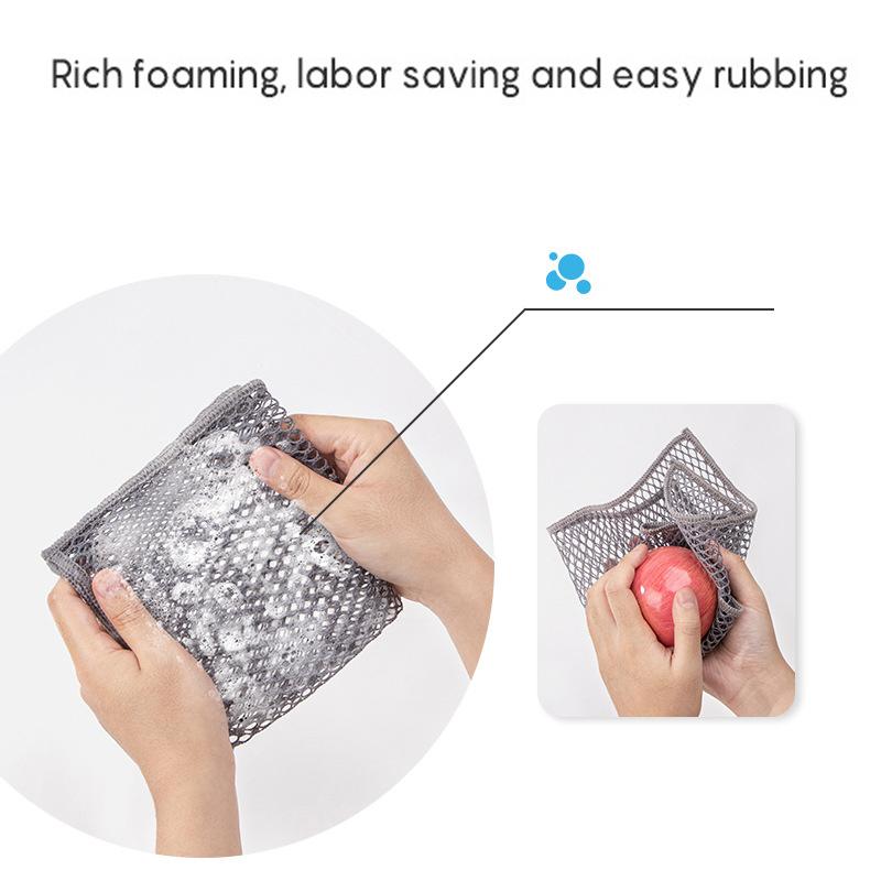 3/5/10 шт. сетчатая салфетка для мытья посуды многоразовая скребок для кастрюль сковородок посуда сверхплотное волокно многоцелевая губка не царапает сменная стальная вата