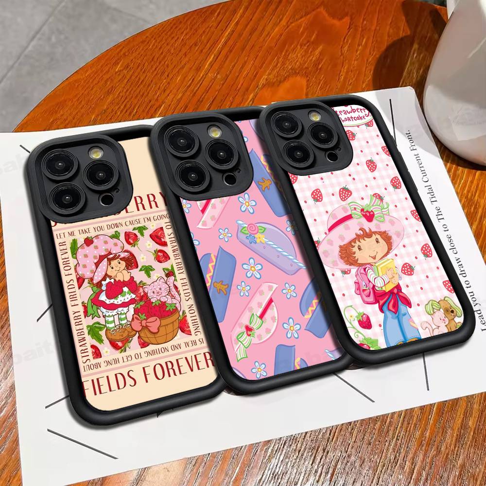 Чехол для телефона 'Девочка с клубничным тортом' S-Strawberry-shortcake для iPhone 11 12 13 14 15 16 17 Pro Max Plus Ударопрочный защитный чехол