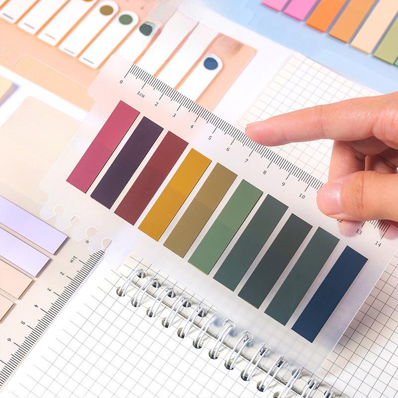 Прозрачная линейка и наклейки-указатели Morandi Marker для студентов