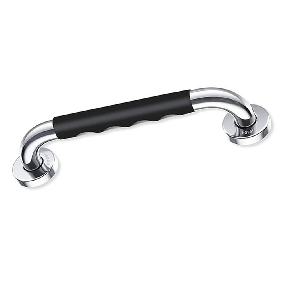 Безопасный поручень 33,5 см для ванной комнаты, противоскользящая ручка для душа, нержавеющая сталь, силиконовое покрытие, поручень