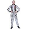 Halloween Costume Women Spaceman Costume Adult Astronaut Cosplay Silver Long Sleeve Jumpsuit Purim Costume