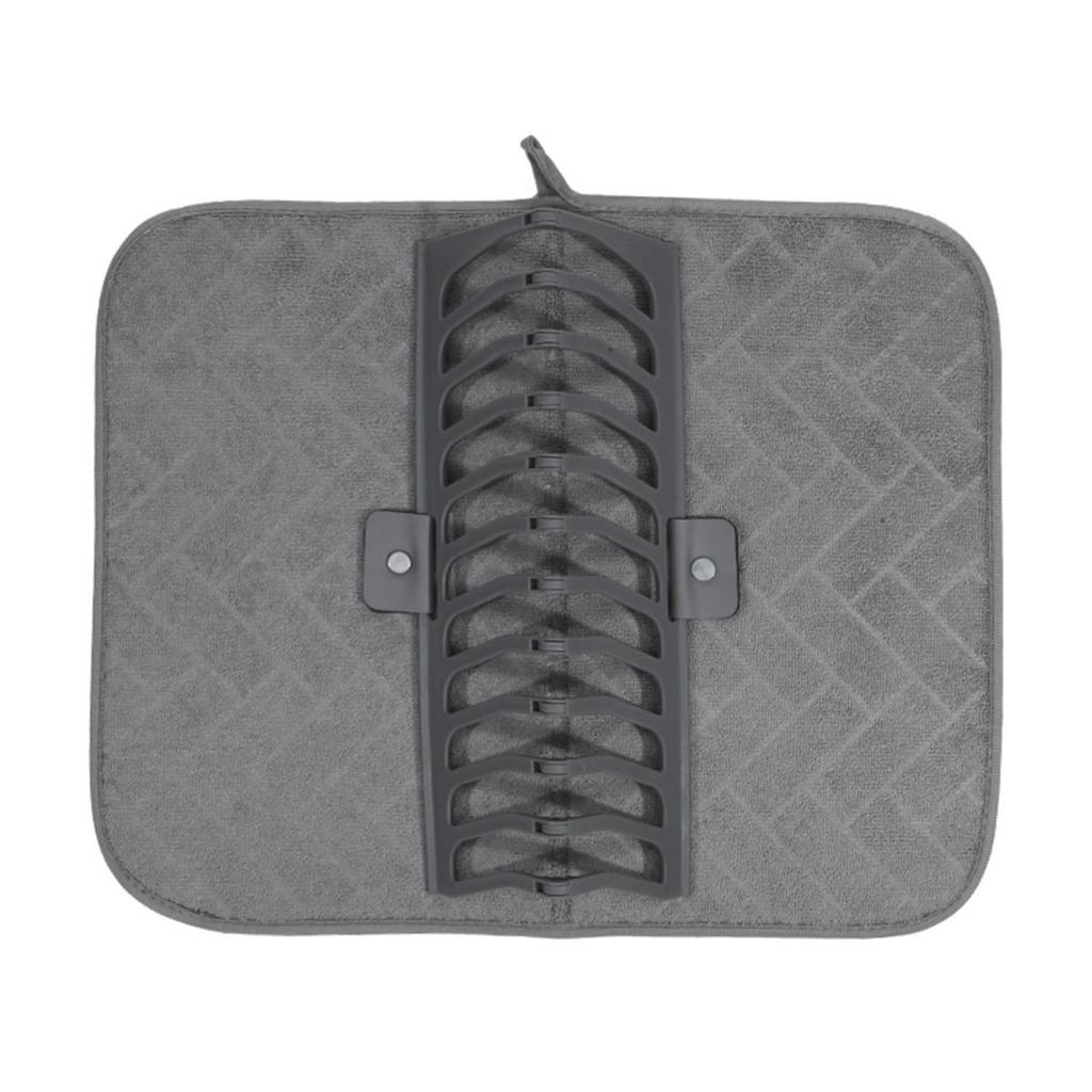 Коврик и подставка для сушки посуды Супервпитывающий кухонный коврик для сушки кастрюль, тарелок, сковородок, мисок, столовых приборов, кухонной утвари, овощей