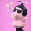 Windmill Pig Helmet Decoration Accessory Bamboo Dragoy For Motorcycle Battery Car Electric Car Rear View Mirror Doll Pendant