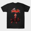 Men Black Print T-shirt Super Large TShirtAkira No-Cut Transfer Paper Print Cotton Tshirt
