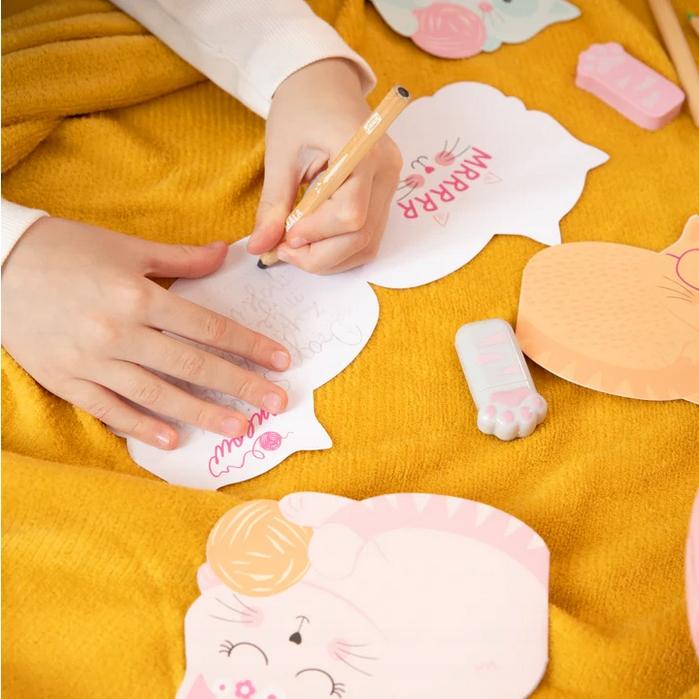 Party Invitations With Envelopes Cats Kittens Birthday Party 6 Pcs