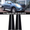4 шт. глянцевый черный материал ПК с зеркальным эффектом для двери автомобиля, окна, центральной части, стойки BC, накладки на стойку колонки, подходят для Mazda BT-50 2010-2015