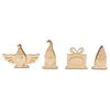 4 Wooden Christmas Silhouettes To Assemble