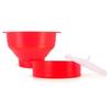 Microwave Cooking Gadgets Microwaveable Silicone Popcorn Maker Bowl With Handle High Temperature Resistance Bpa Free Container Bean Red
