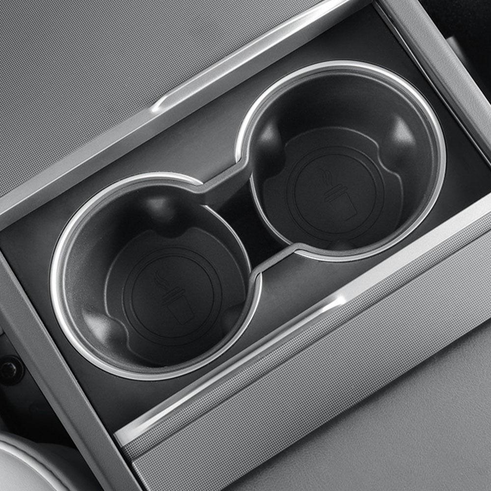 Black Car Cup Holder Rack Stabilizing Cup TPE Water Cup Storage Tray Water Cup Storage