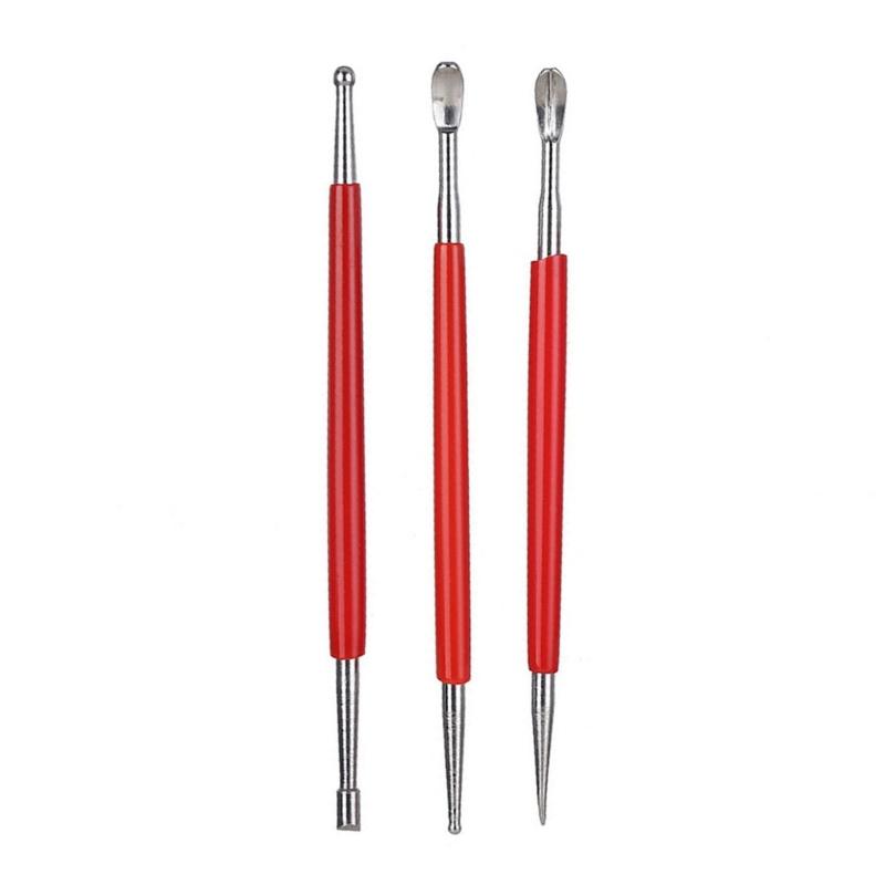 3/5/8 Pcs Leather Carving Tool Modeling Point Styluses Modelling Carving Tool Leather Embossing Spoons
