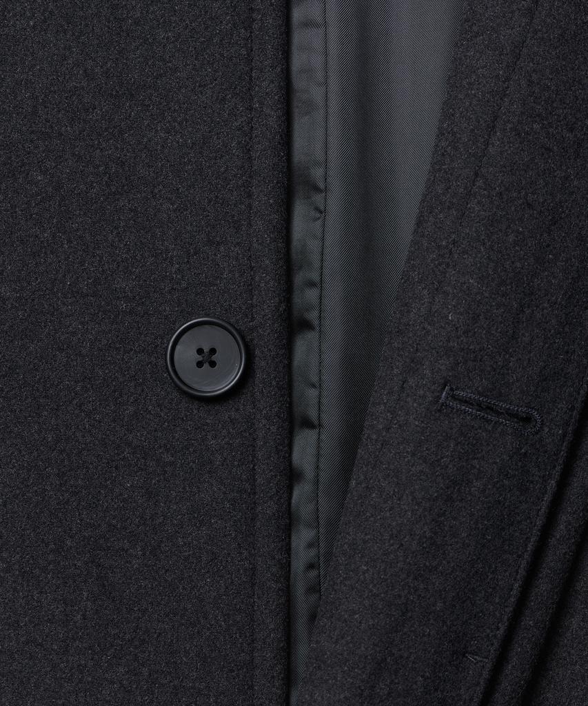Musinsa Standard Cashmere Blend Oversized Balmacaan Coat [Charcoal Grey]
