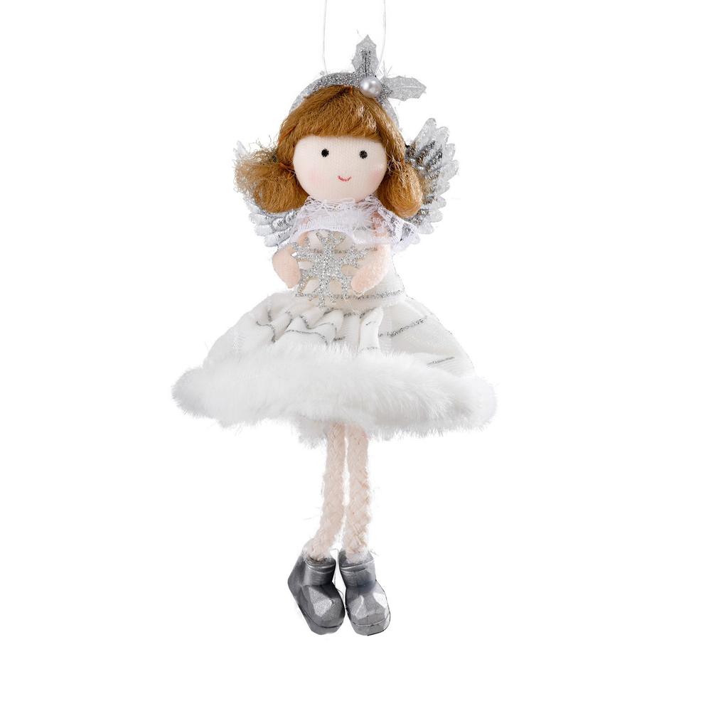 Рождественские плюшевые куклы-ангела для девочек, украшения, рождественская елка, подвеска, подвесное украшение для дома, новогодний декор, подарки для детей