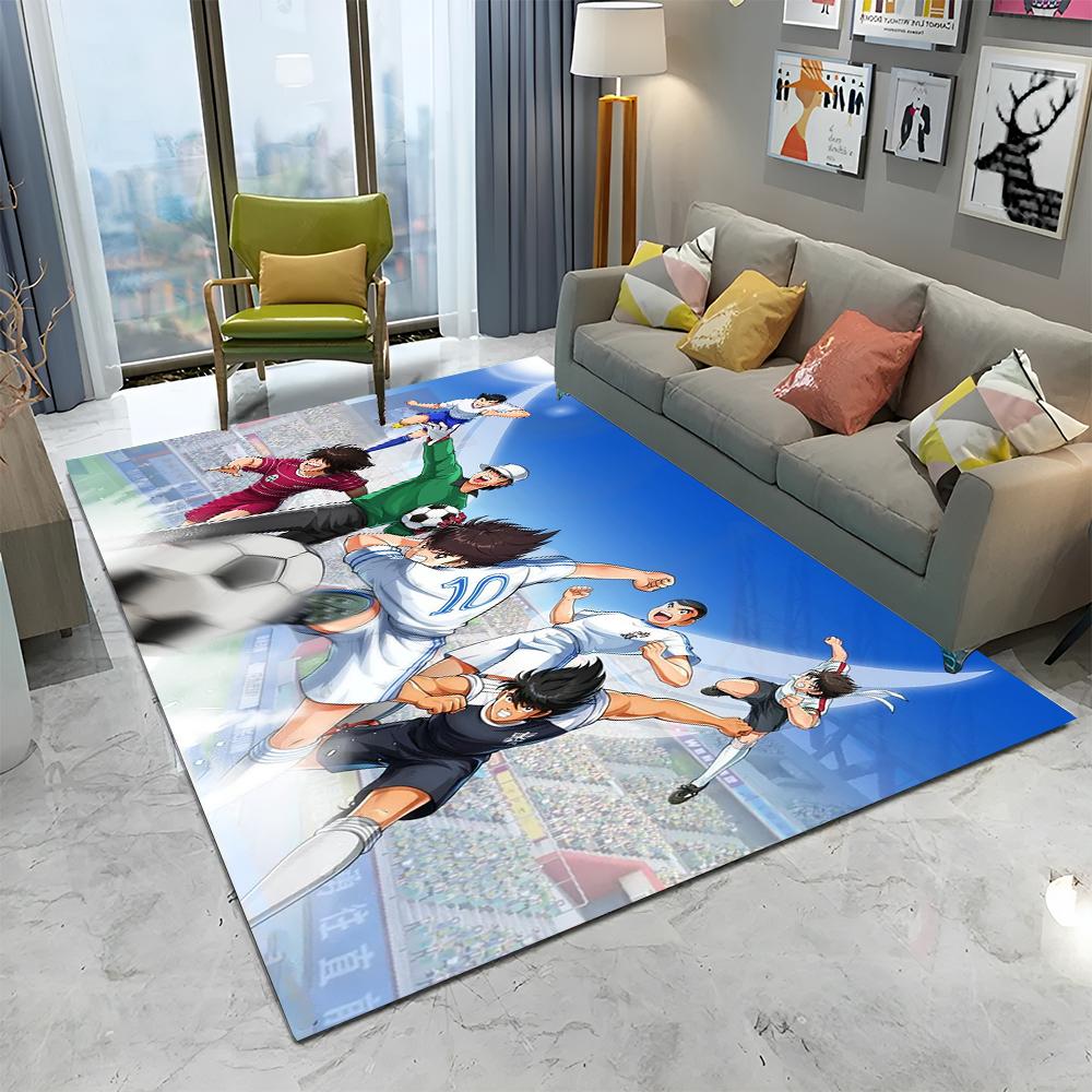 Anime Captain Tsubasa Soccer Cartoon Carpet Rug for Home Living Room Bedroom Sofa Doormat Decor,kids Area Rug Non-slip Floor Mat