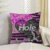 Alternative Rock Band Hole Pillow Covers Cartoon Sofa Decorative Home Doublesided Printing Short Plush Cute Cushion Cover