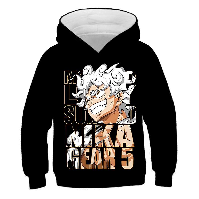 2025 MINISO One Piece Kids Hoodie Sweatshirt One Piece Boys Girls 3D Printing Sport Sweater Cosplay Costume Children Pullovers Tops