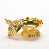 Tibet Collect Bronze Auspicious Lotus Shape Statue Box Incense Burner Censer