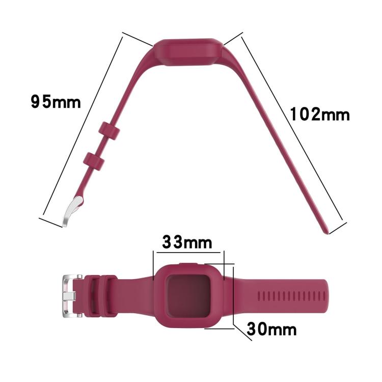 5‑Pack Solid‑Color Soft‑Silicone Watch‑Band Strap, Silver‑Steel‑Buckle Adjustable Wrist‑Bracelet Accessory For GarminFit JR3 / Vivofit JR 3