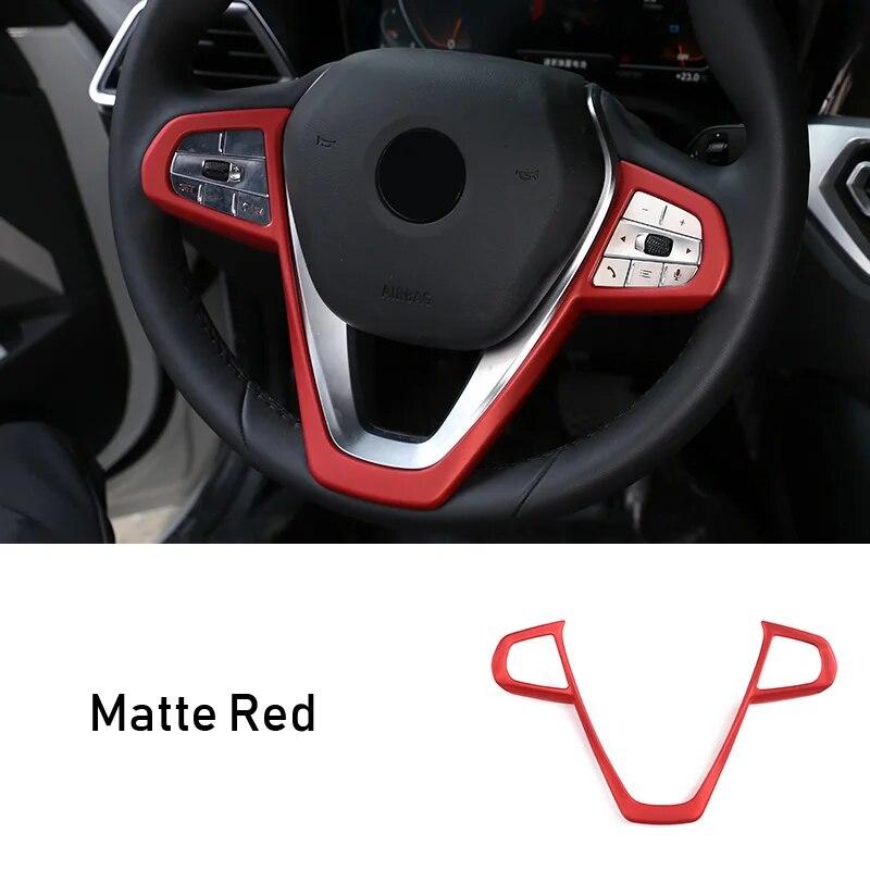 Steering Wheel Button V Frame Trim Decoration Cover For BMW 3 5 Series G20 G30 X3 X5 X7 G01 G05 G07 GT6 G32 7 Series G11 +