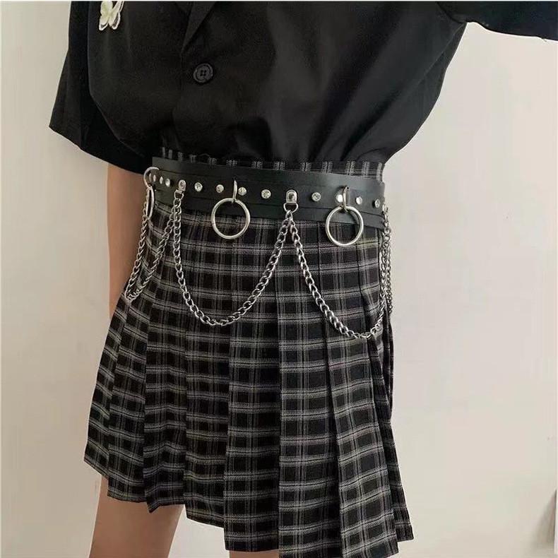 Style Punk Womens Belt Metal Chain Pendant Fashion Clothing Accessories