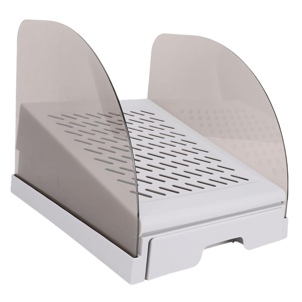 Cat Litter Ramp with Drawer Baffles Height Elevated Litter Box Step Stool Anti Tracking Easy To Clean