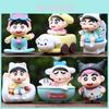 Набор из 6 шт. фигурок Crayon Shin Chan, изображающих сцены купания и вождения, для коллекционеров и детей