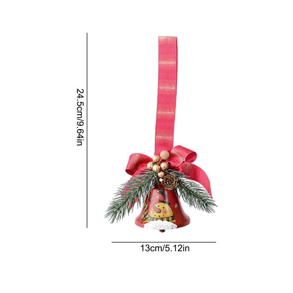 2025 Рождественский Рустикальный Колокольчик Джингл из Металла Сосновая Игла Рождественский Колокольчик Гирлянда Украшение В помещении На улице Подвеска на Рождественскую Елку