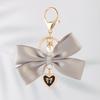 Тканевая лента бант любовь сердце кулон брелок бабочка узел подвеска цепь анти-потеря брелок рюкзак подвески сумка декор подарки